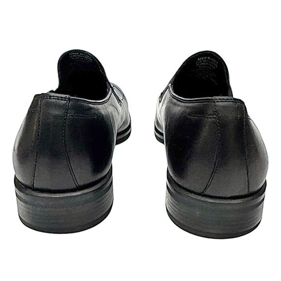 BROLETTO Men’s Black Loafers Slip-on Leather Rubber Sole Size 9 M ITALY Used - Picture 2 of 11